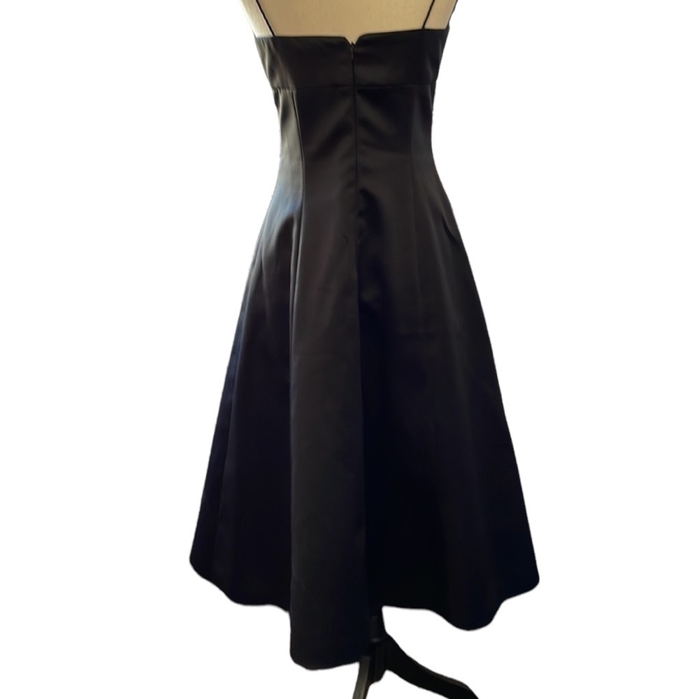 𝅺♥️abs Evening♥️ By Allen Schwartz♥️ black Satin Dress size (6) - Picture 5 of 10
